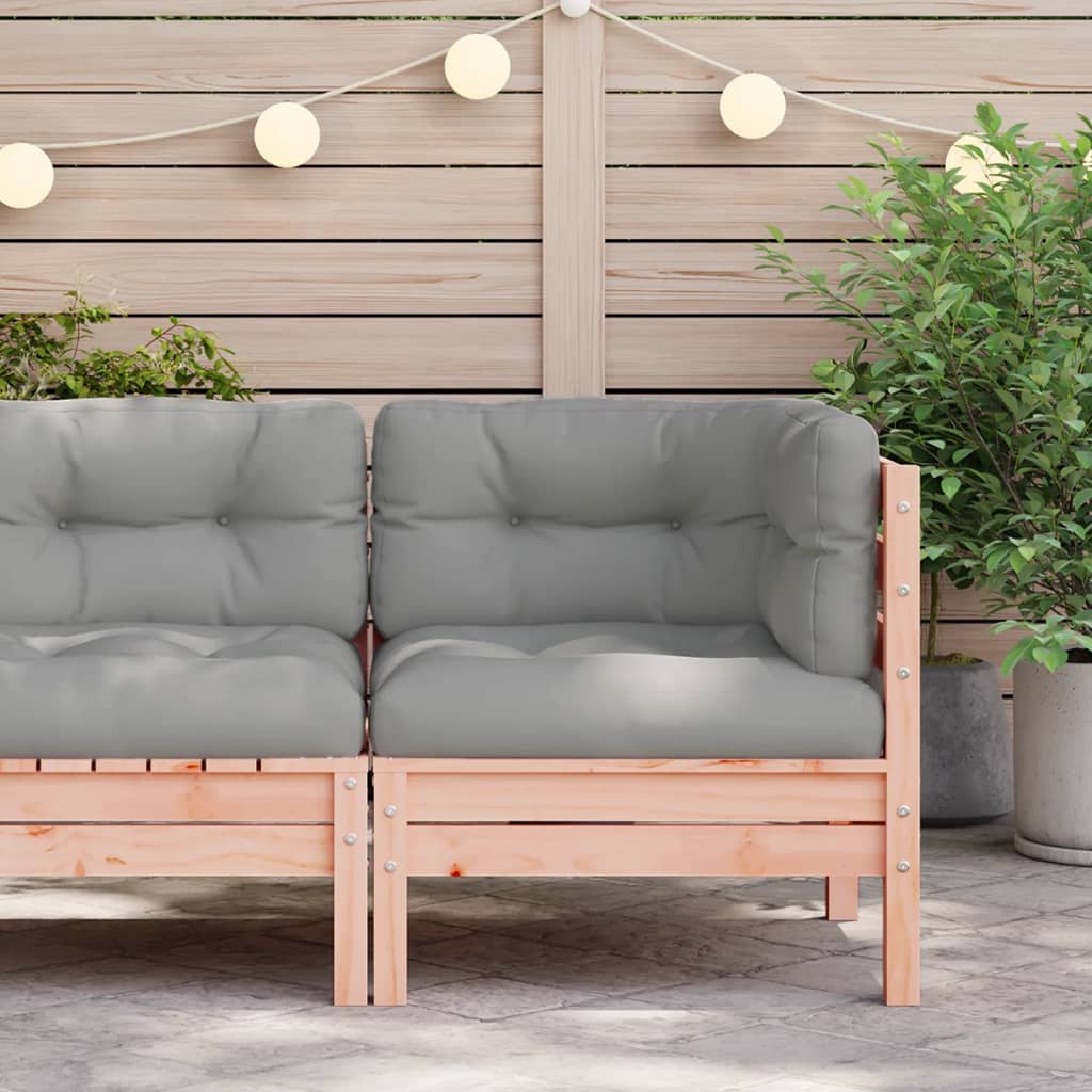 vidaXL Garden Sofa Corner with Cushions Solid Wood Douglas