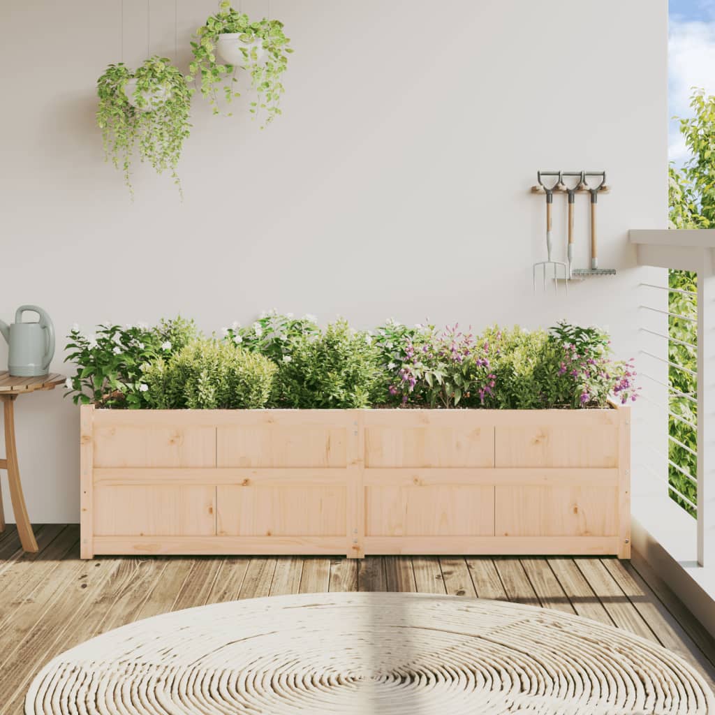 vidaXL Garden Planter 180x50x50 cm Solid Wood Pine