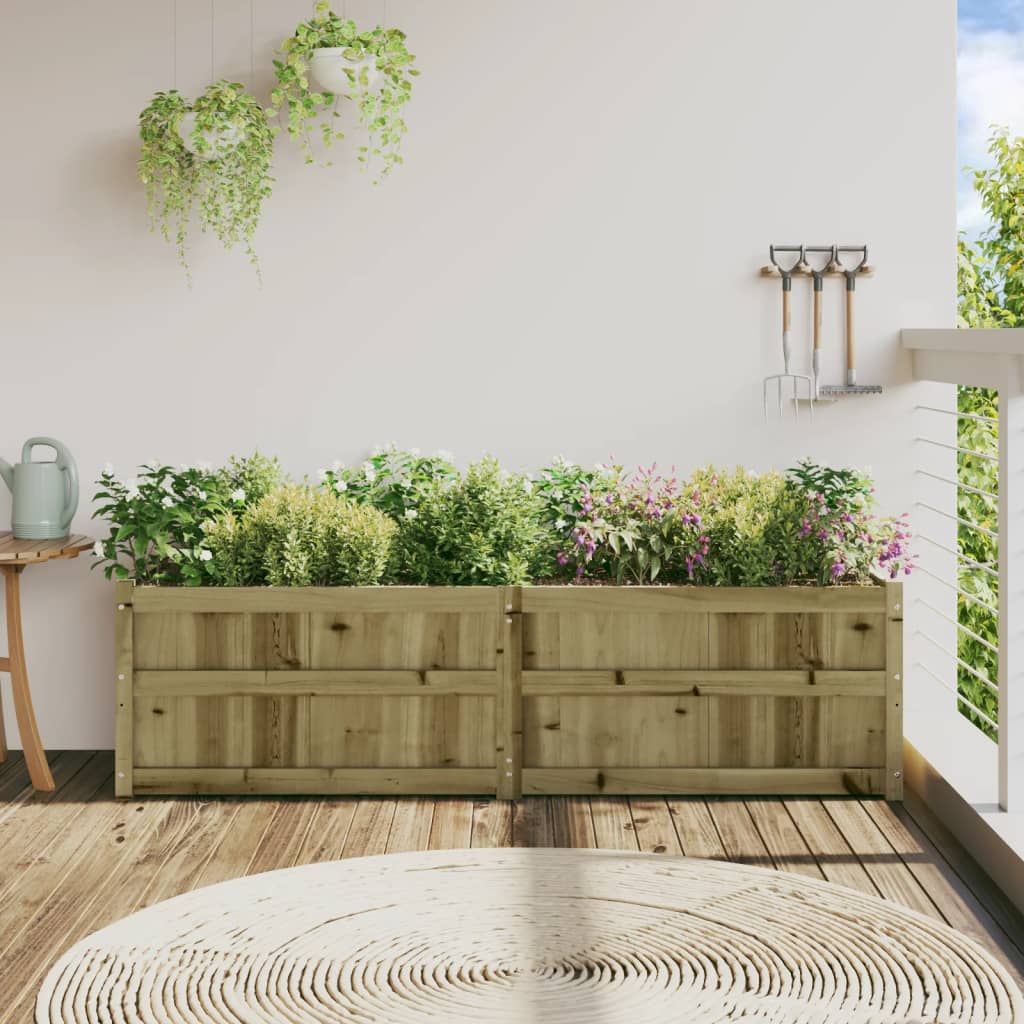 vidaXL Garden Planter 180x50x50 cm Impregnated Wood Pine