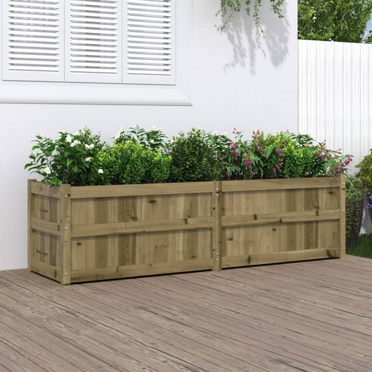 vidaXL Garden Planter 180x50x50 cm Impregnated Wood Pine