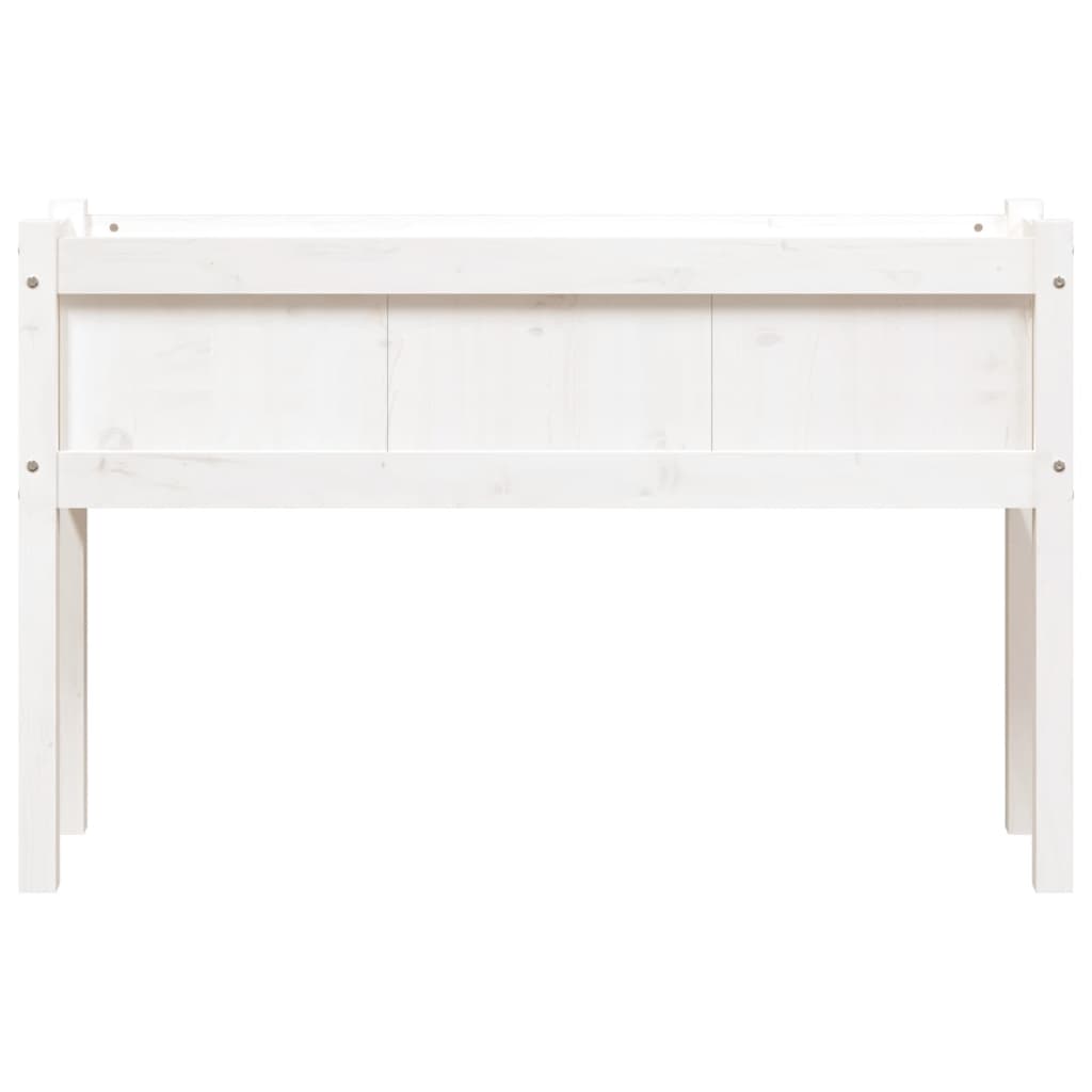 vidaXL Garden Planter with Legs White 110x31x70 cm Solid Wood Pine