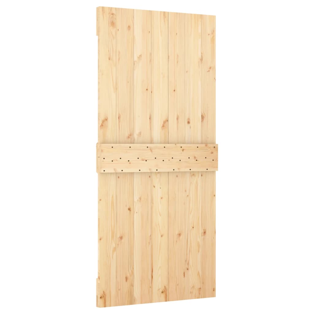 vidaXL Sliding Door with Hardware Set 90x210 cm Solid Wood Pine