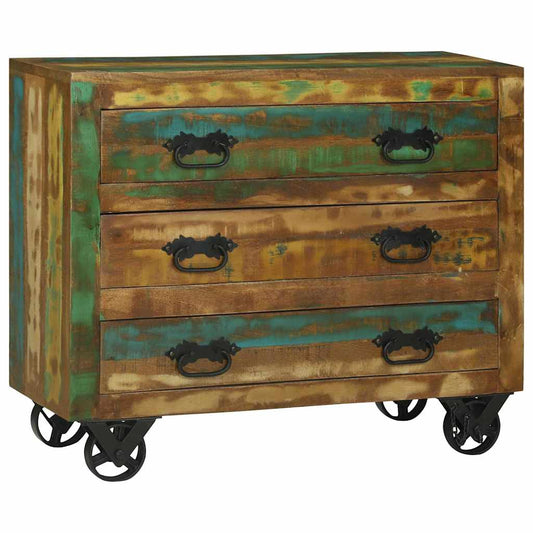 Sideboard with Drawer Brown 80 x 30 x 65 cm Solid Reclaim Wood