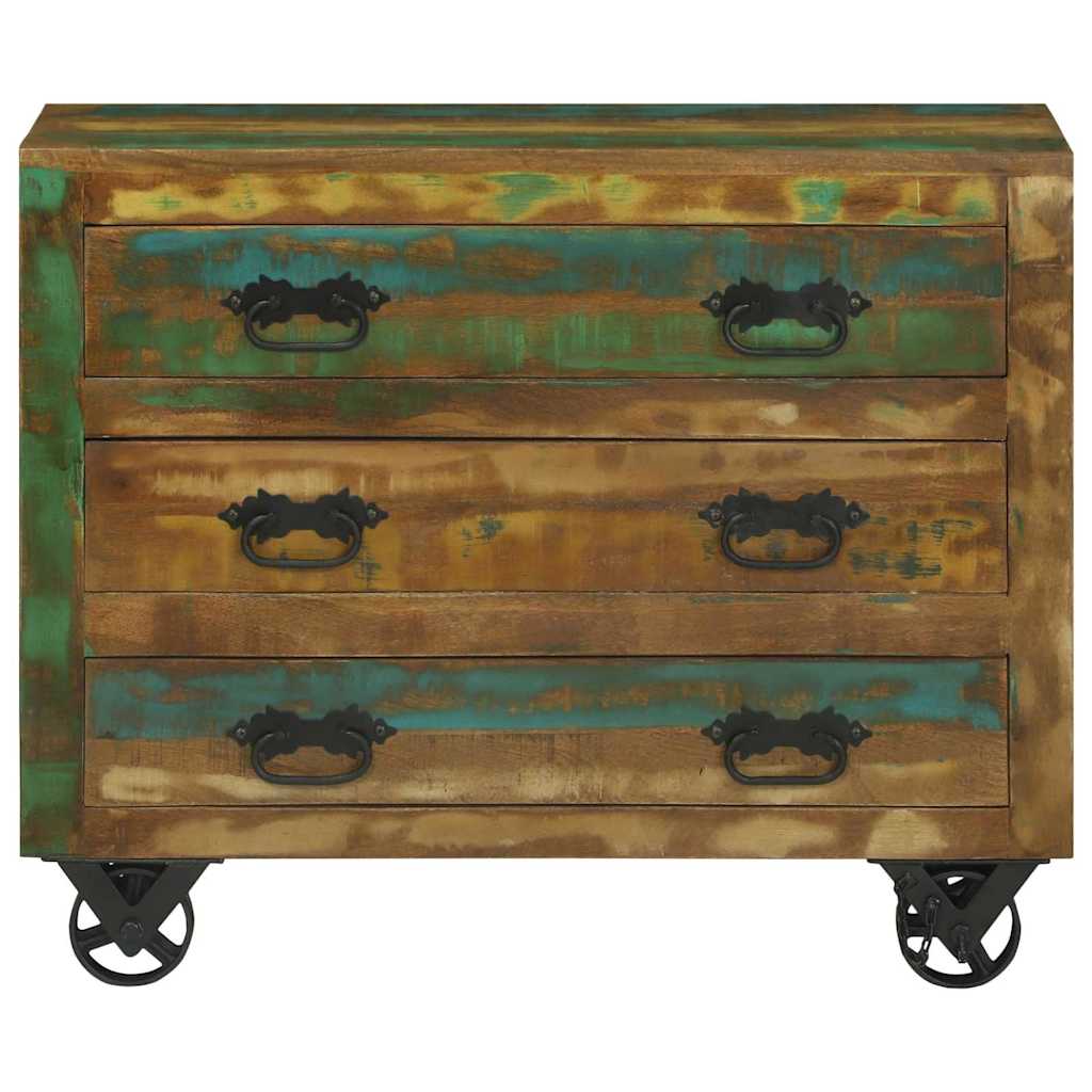 Sideboard with Drawer Brown 80 x 30 x 65 cm Solid Reclaim Wood
