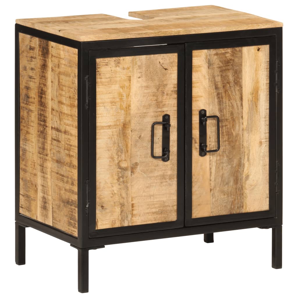 Bathroom Sink Cabinet 55x35x60 cm Solid Wood Mango and Iron