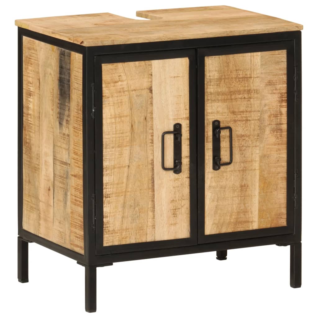 Bathroom Sink Cabinet 55x35x60 cm Solid Wood Mango and Iron