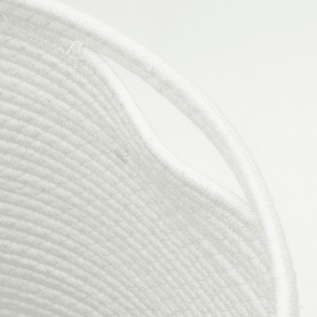 Storage Basket with Lid Brown and White Ø37x50 cm Cotton