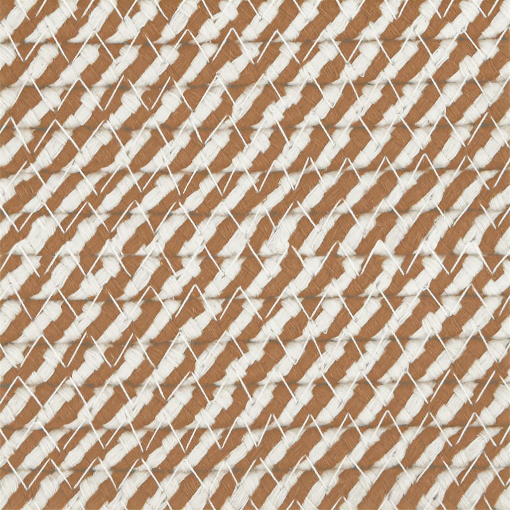 Storage Basket Brown and White Ø38x46 cm Cotton