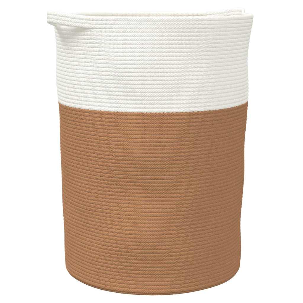 Storage Basket Brown and White Ø49x65 cm Cotton