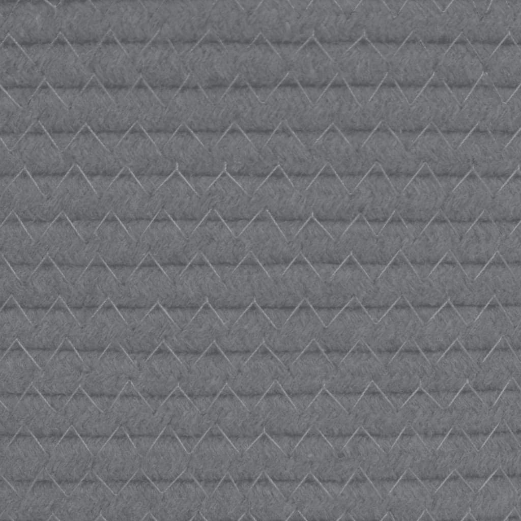 Storage Basket Grey and White Ø49x65 cm Cotton