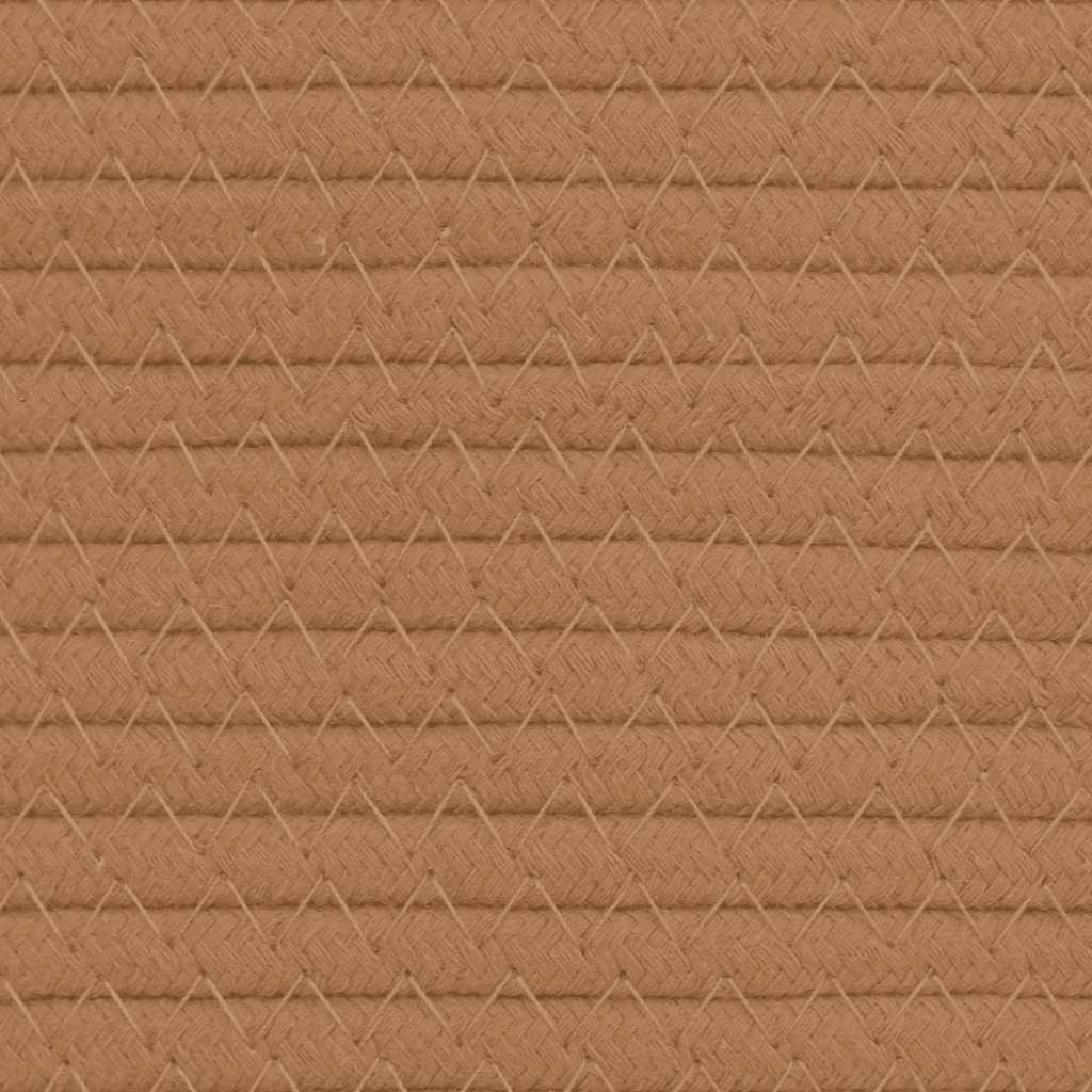 Storage Basket Brown and White Ø40x35 cm Cotton
