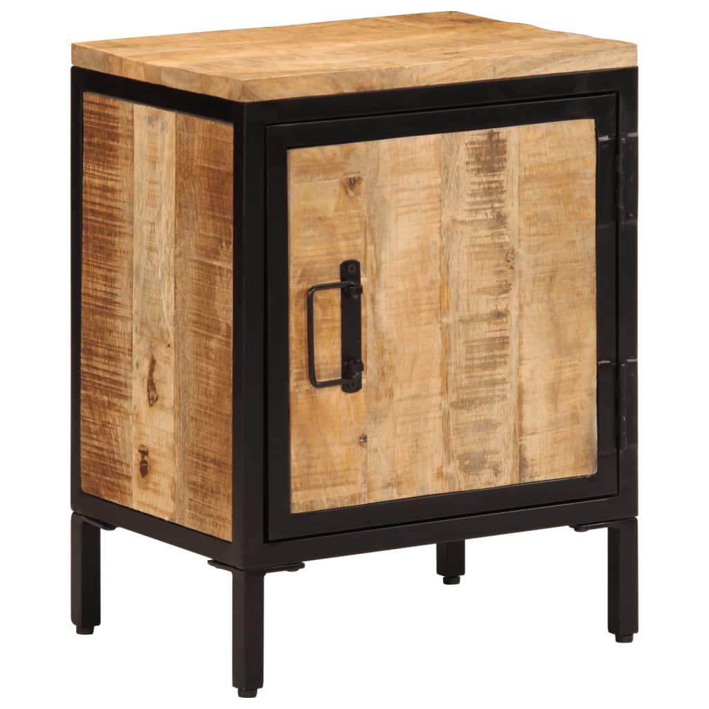 Bed Cabinet 40x30x52,5 cm Solid Rough Wood Mango