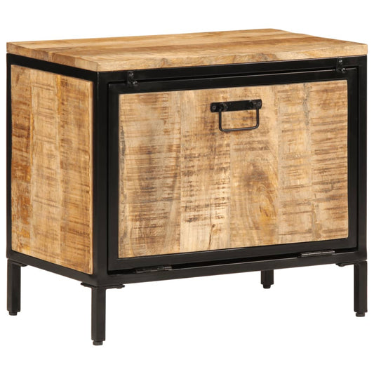 Shoe Cabinet 60x35x53 cm Solid Rough Wood Mango