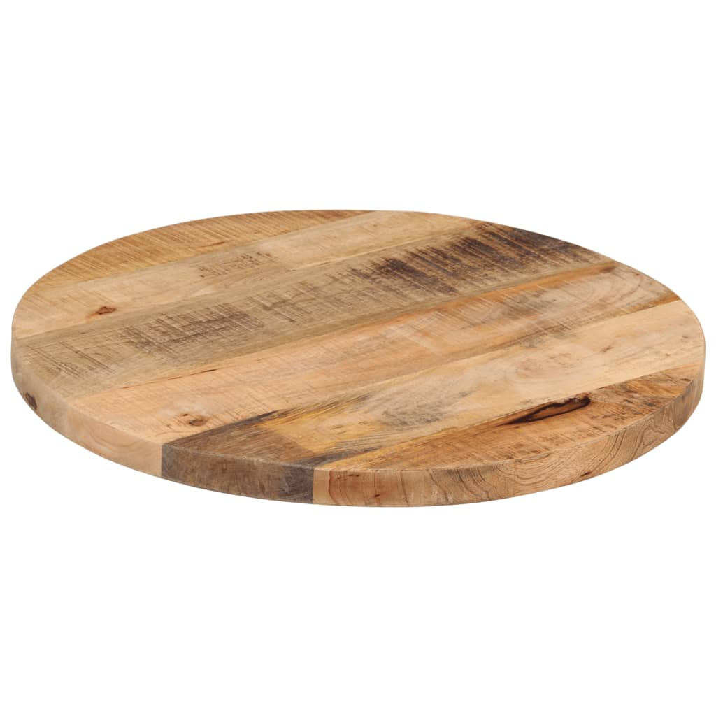 vidaXL Table Top Ø 40x1.5 cm Round Solid Wood Rough Mango