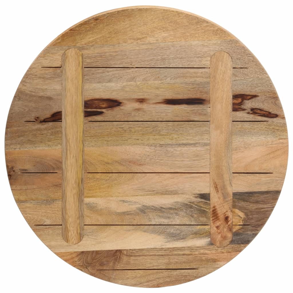 vidaXL Table Top Ø 40x1.5 cm Round Solid Wood Rough Mango