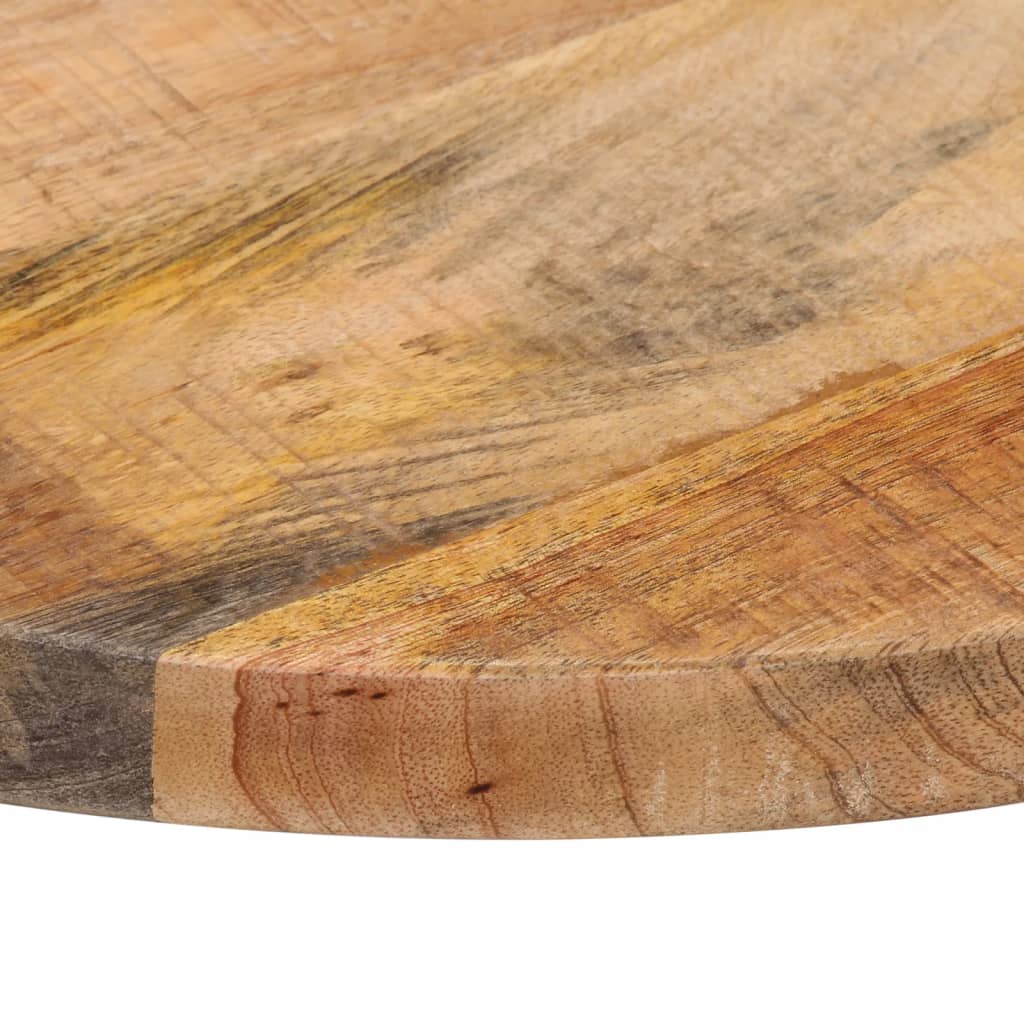 vidaXL Table Top Ø 40x3.8 cm Round Solid Wood Rough Mango