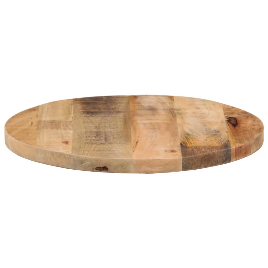 vidaXL Table Top Ø 50x1.5 cm Round Solid Wood Rough Mango