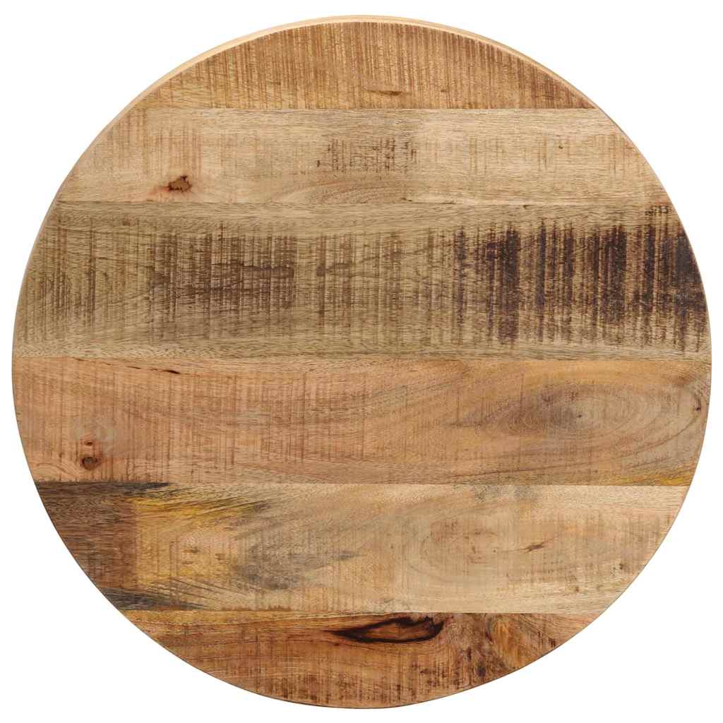 Table Top Ø 50x3.8 cm Round Solid Wood Rough Mango