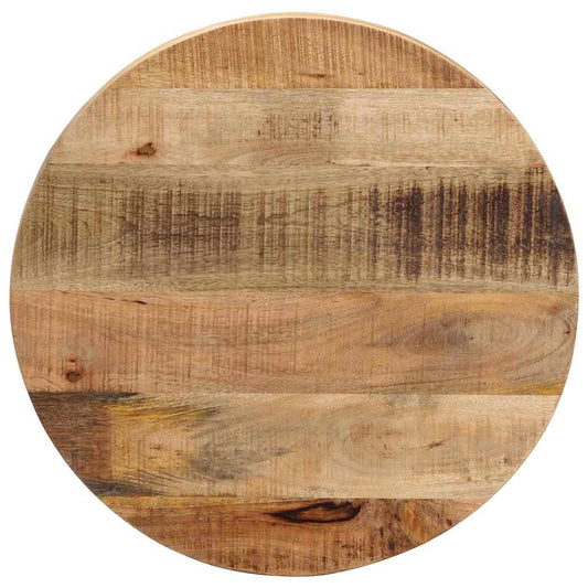 Table Top Ø 50x3.8 cm Round Solid Wood Rough Mango