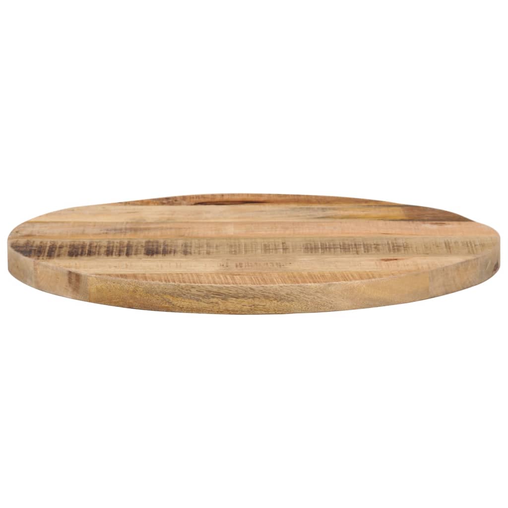 Table Top Ø 50x3.8 cm Round Solid Wood Rough Mango