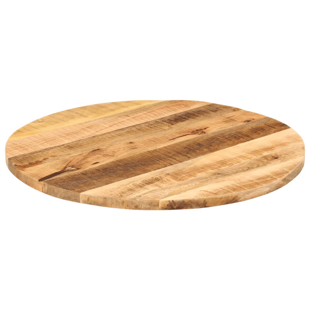 vidaXL Table Top Ø 70x3.8 cm Round Solid Wood Rough Mango