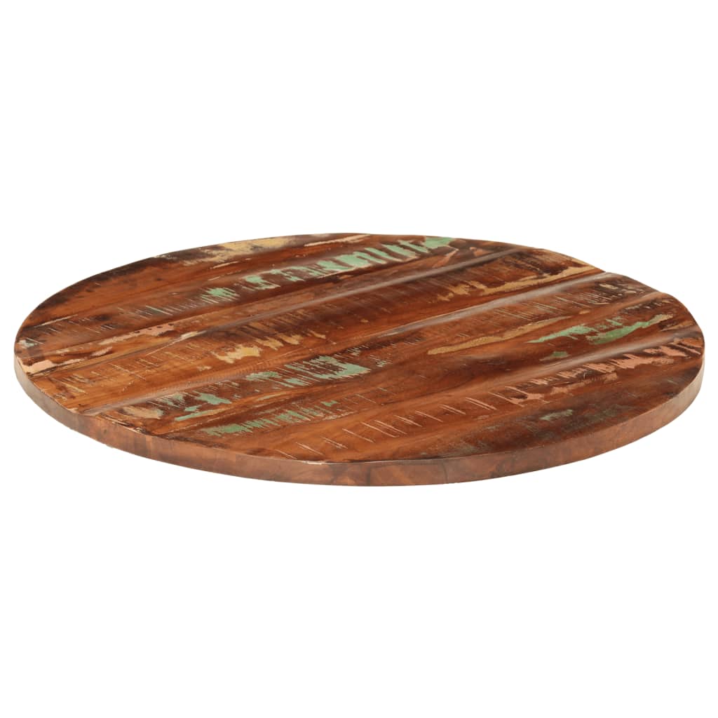 vidaXL Table Top Ø 80x3.8 cm Round Solid Wood Reclaimed