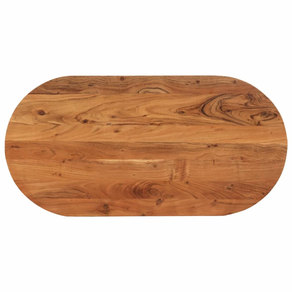 vidaXL Table Top 80x40x2.5 cm Oval Solid Wood Acacia