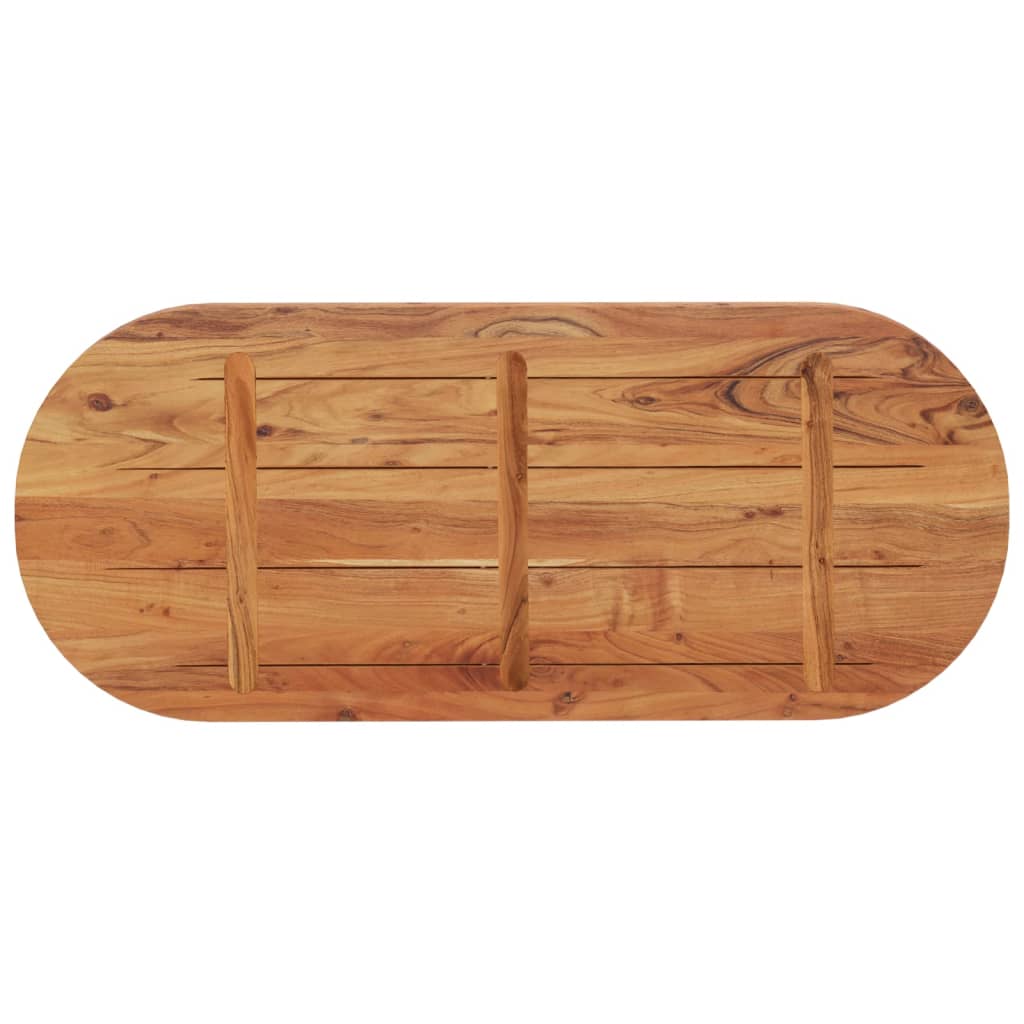 vidaXL Table Top 100x40x2.5 cm Oval Solid Wood Acacia