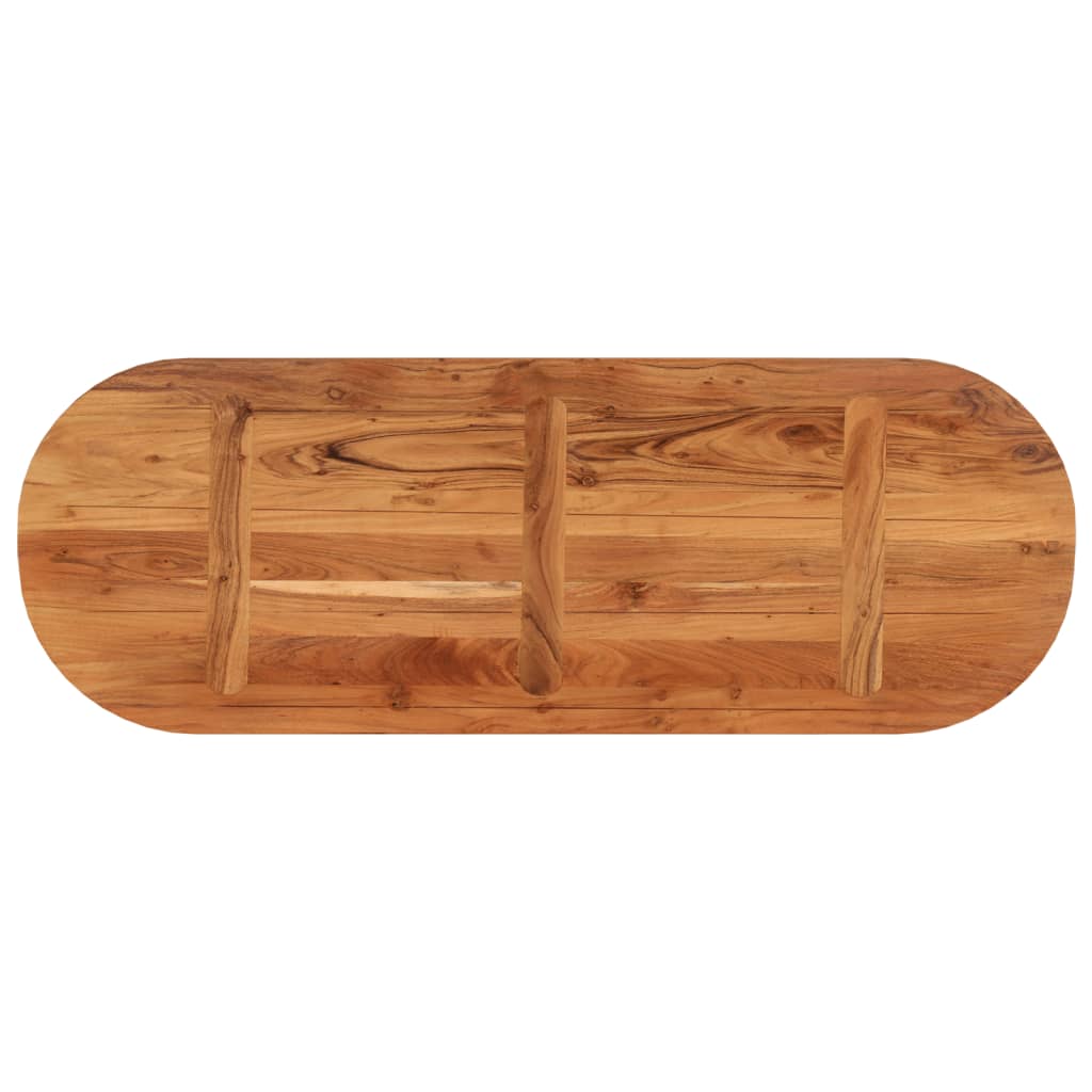 vidaXL Table Top 140x50x2.5 cm Oval Solid Wood Acacia