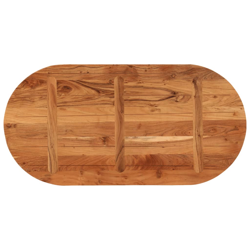 vidaXL Table Top 120x60x2.5 cm Oval Solid Wood Acacia