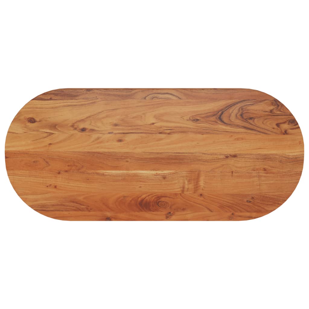 vidaXL Table Top 110x50x3.8 cm Oval Solid Wood Acacia