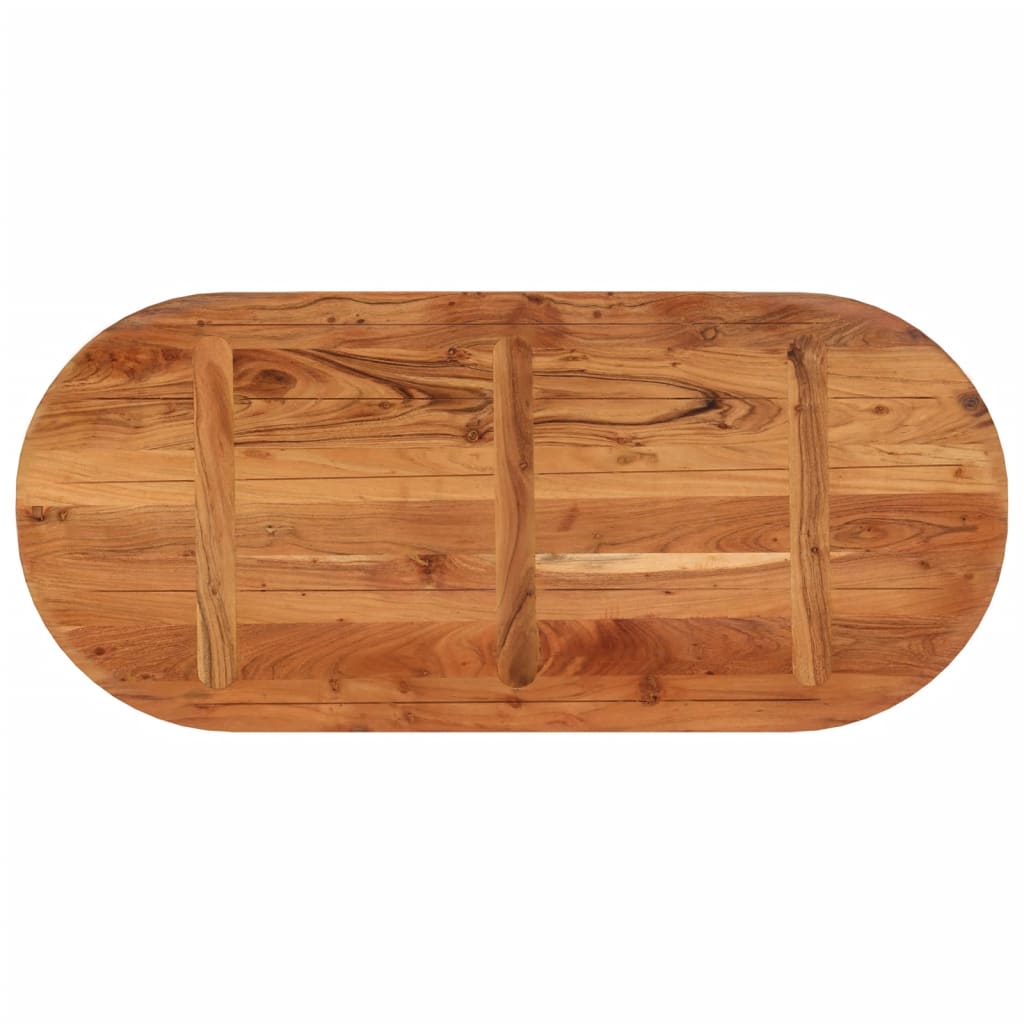 vidaXL Table Top 110x50x3.8 cm Oval Solid Wood Acacia