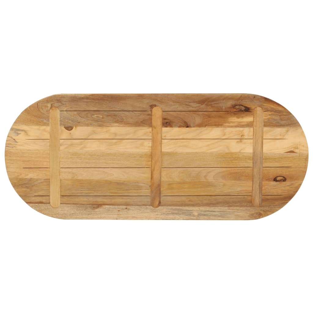 vidaXL Table Top 90x40x2.5 cm Oval Solid Wood Rough Mango