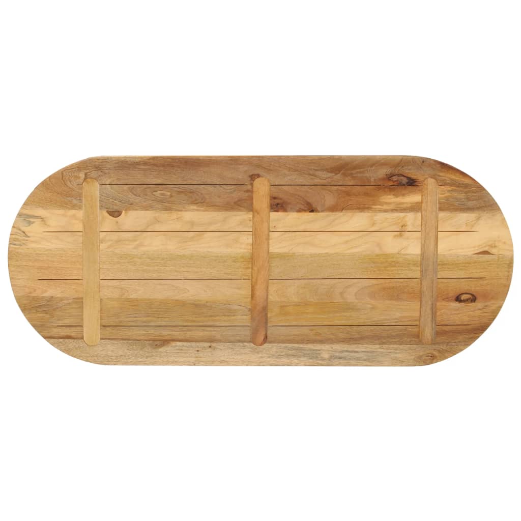 vidaXL Table Top 100x50x2.5 cm Oval Solid Wood Rough Mango