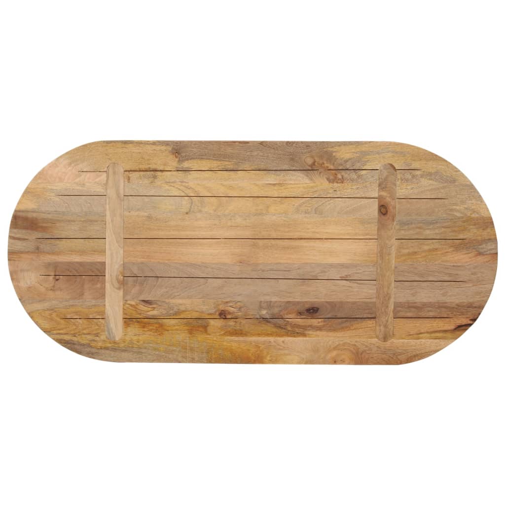 vidaXL Table Top 80x40x2.5 cm Oval Solid Wood Mango