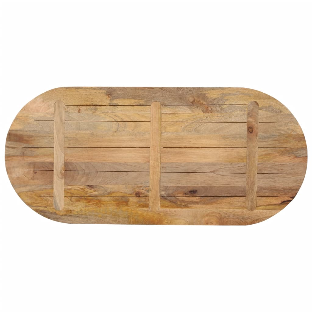 vidaXL Table Top 90x40x2.5 cm Oval Solid Wood Mango