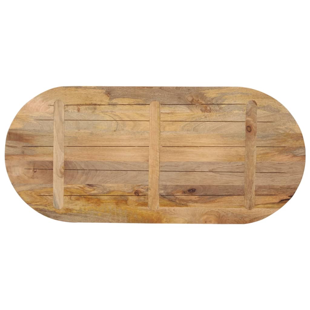 vidaXL Table Top 110x40x2.5 cm Oval Solid Wood Mango