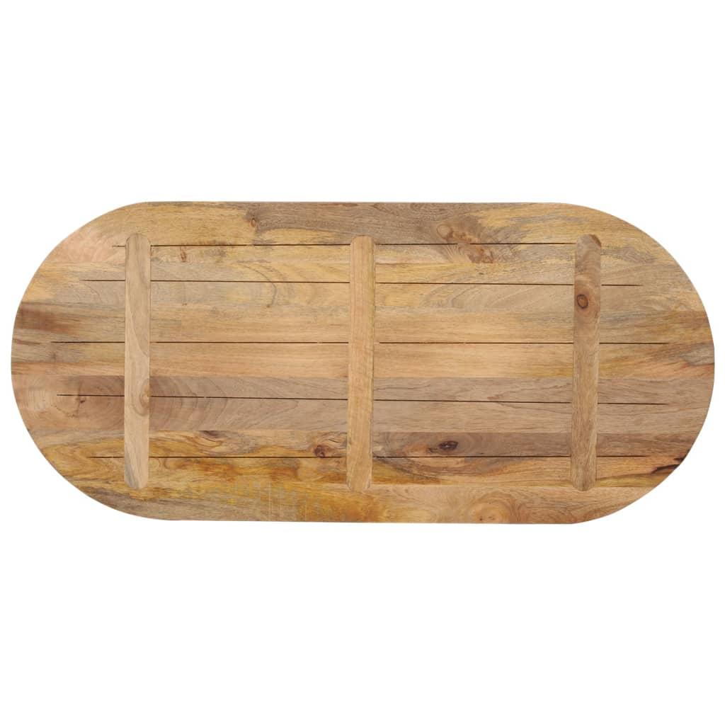 vidaXL Table Top 120x50x2.5 cm Oval Solid Wood Mango