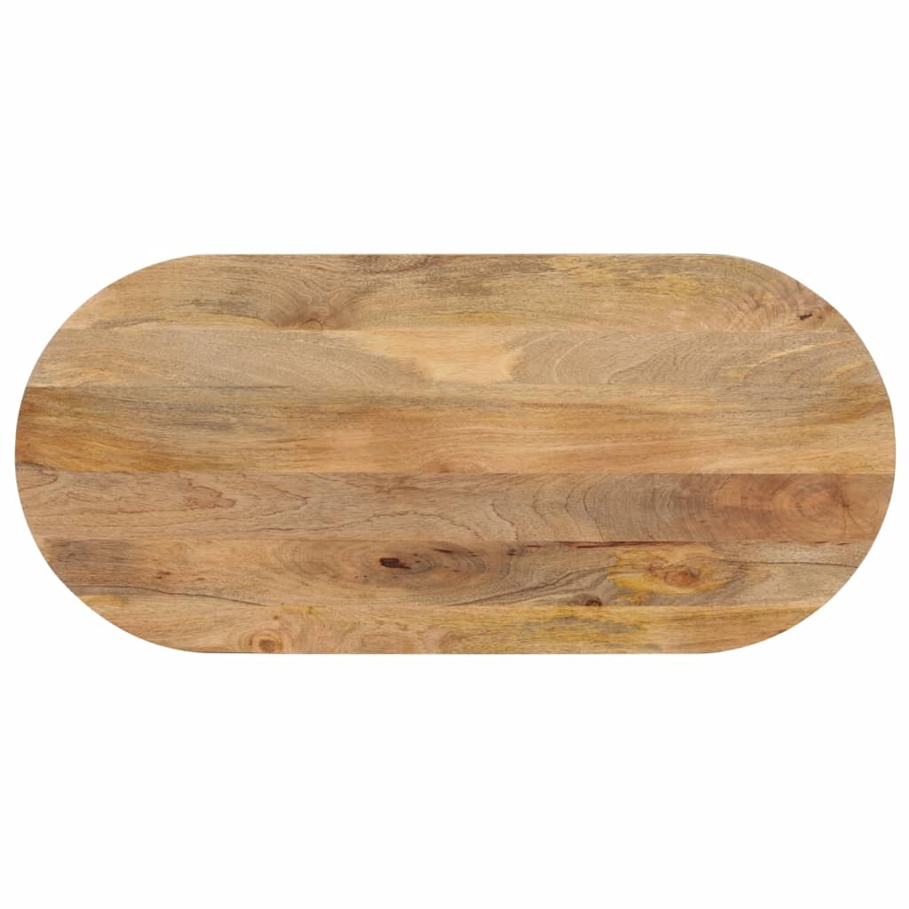 Table Top 140x50x2.5 cm Oval Solid Wood Mango
