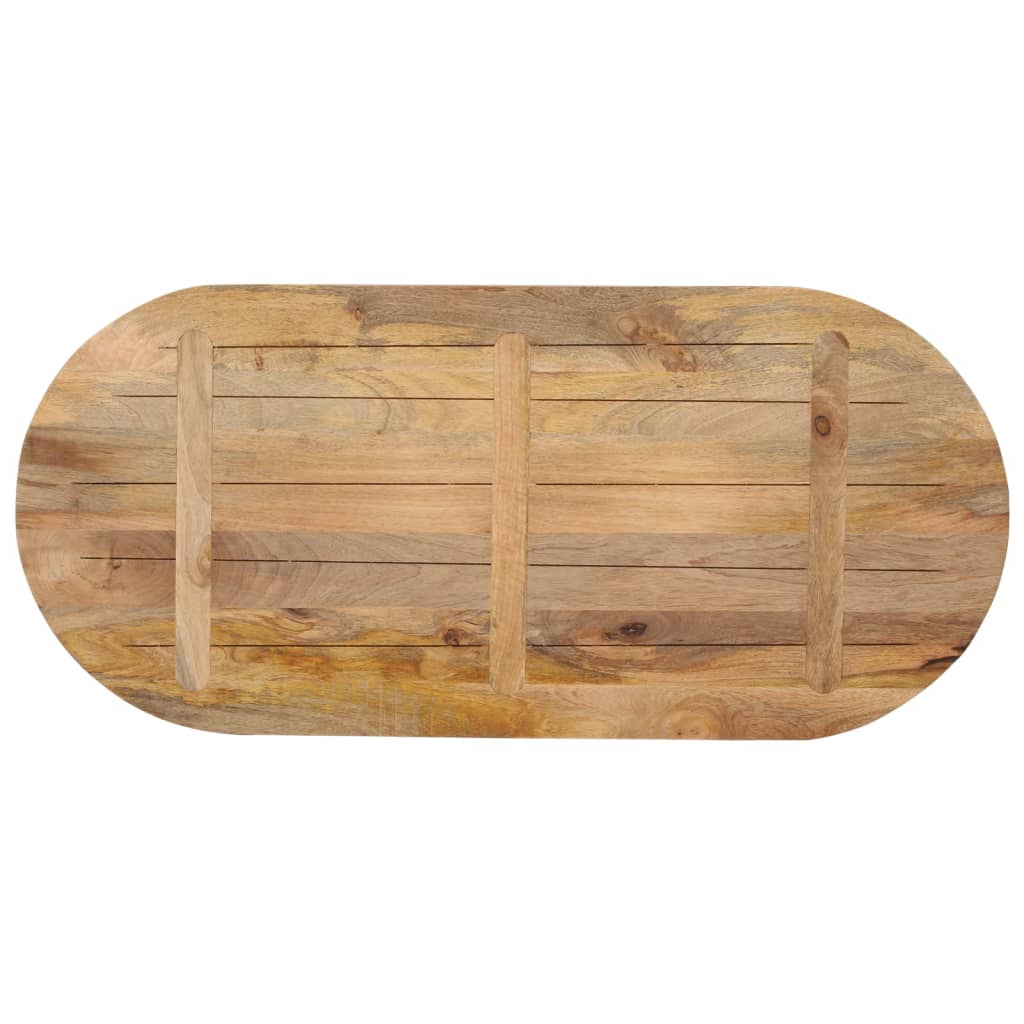 Table Top 140x60x2.5 cm Oval Solid Wood Mango