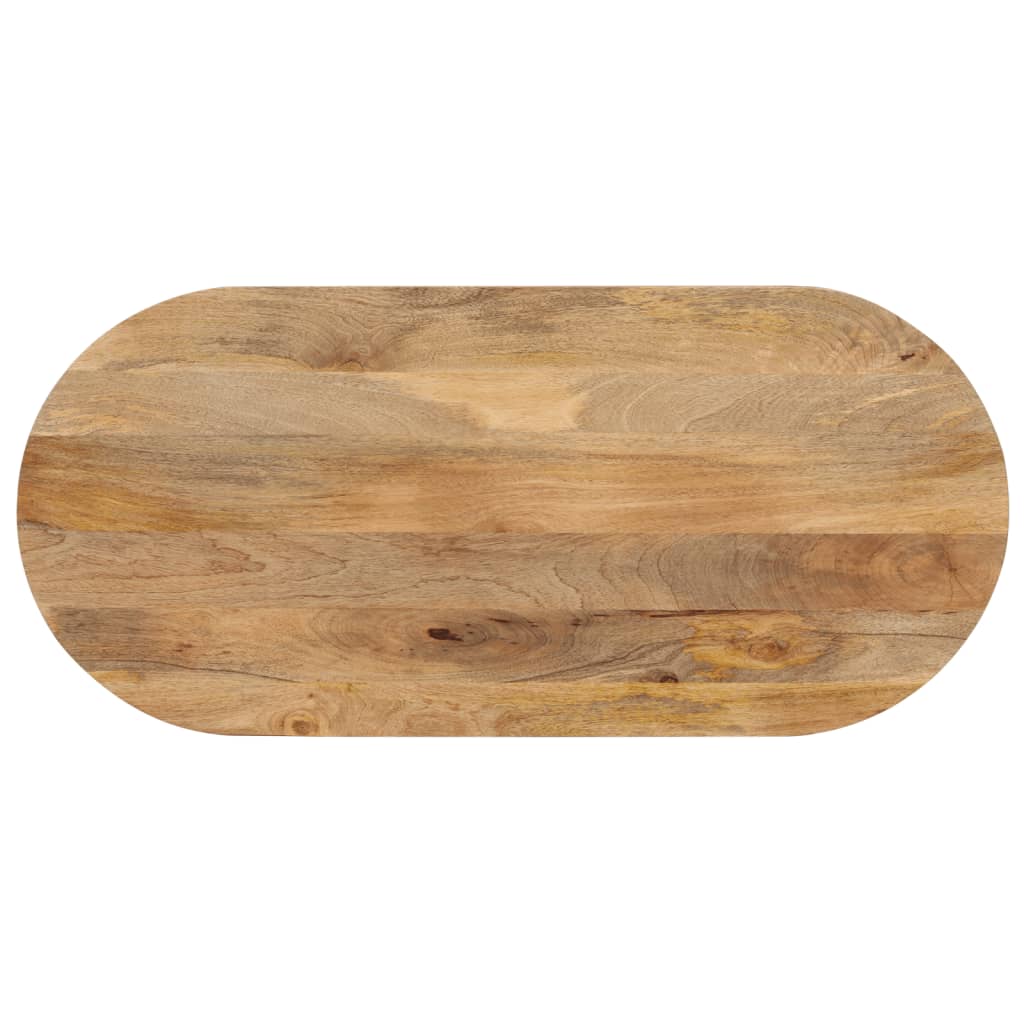 Table Top 90x40x3.8 cm Oval Solid Wood Mango