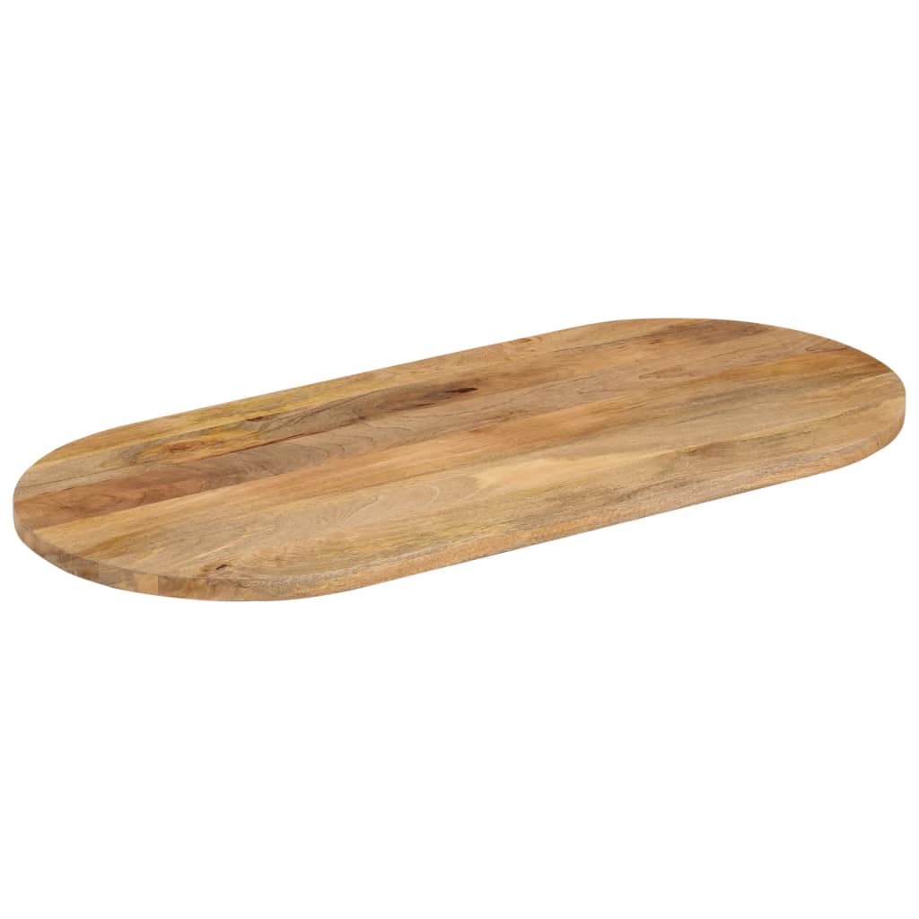 Table Top 90x40x3.8 cm Oval Solid Wood Mango