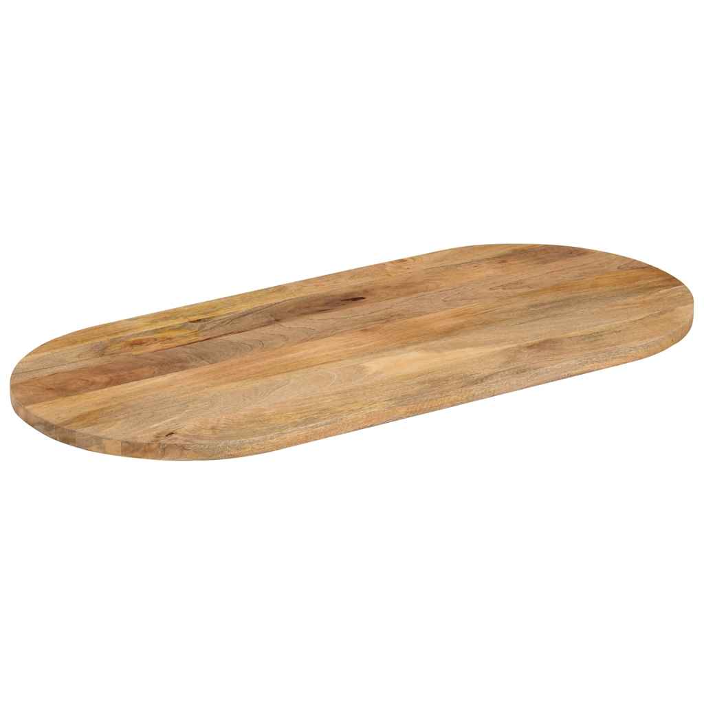 Table Top 100x50x3.8 cm Oval Solid Wood Mango