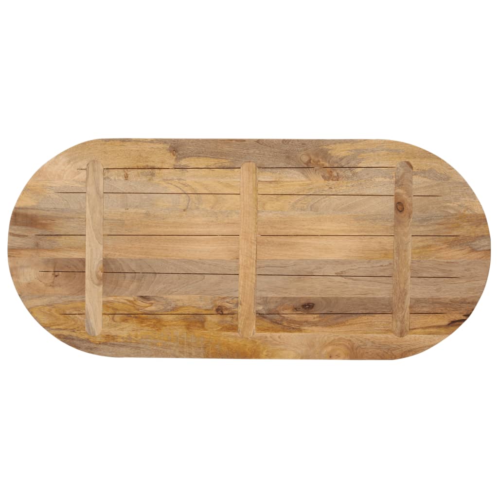 vidaXL Table Top 120x50x3.8 cm Oval Solid Wood Mango