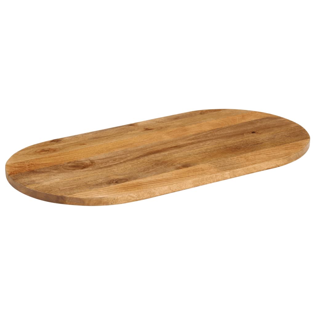 Table Top 120x60x2.5 cm Oval Solid Wood Mango