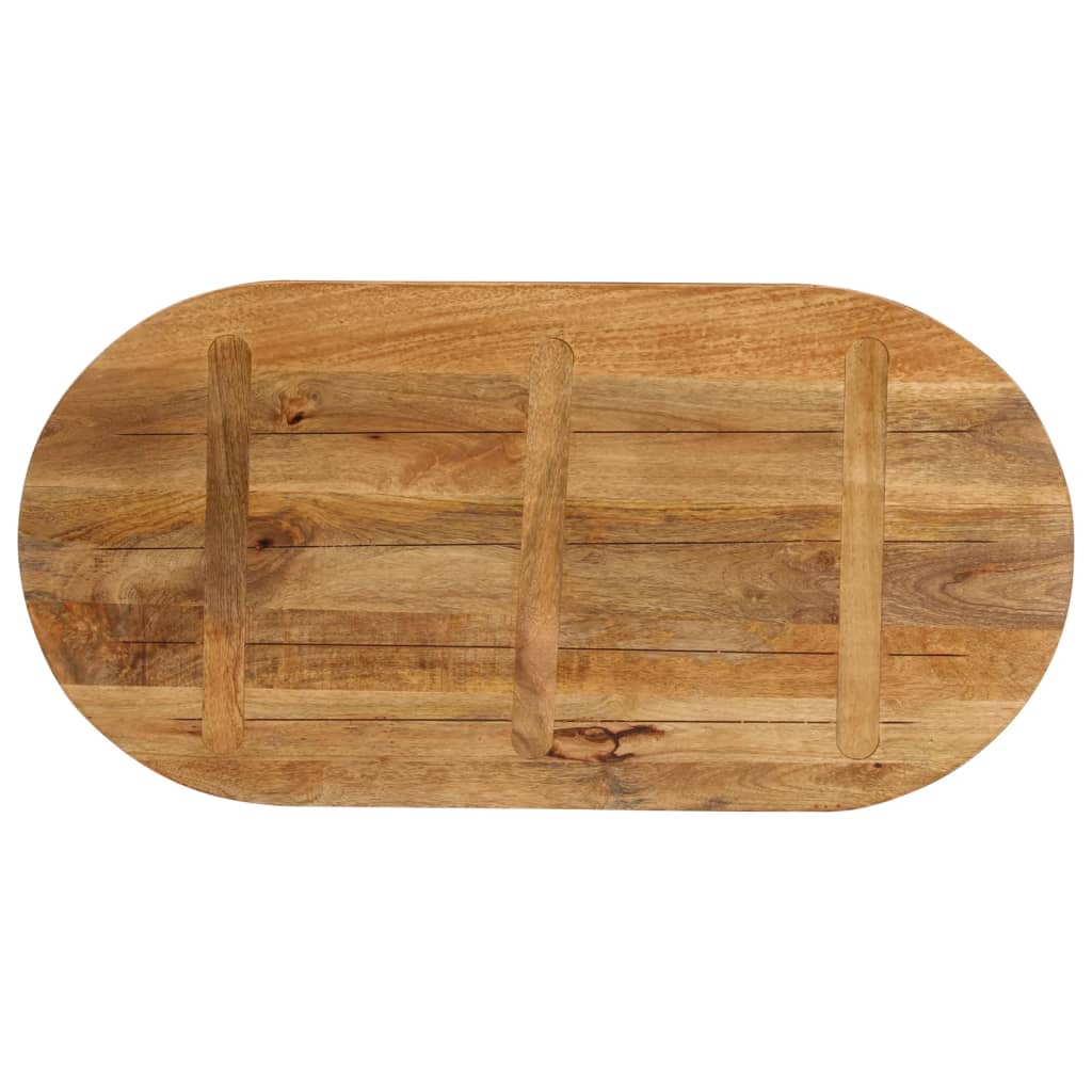 Table Top 120x60x2.5 cm Oval Solid Wood Mango