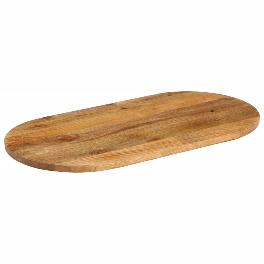 Table Top 90x40x3.8 cm Oval Solid Wood Mango