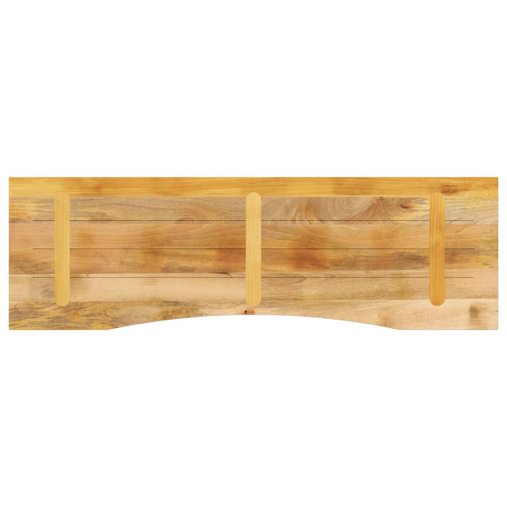 vidaXL Desk Top with Curve 160x50x2.5 cm Solid Wood Rough Mango