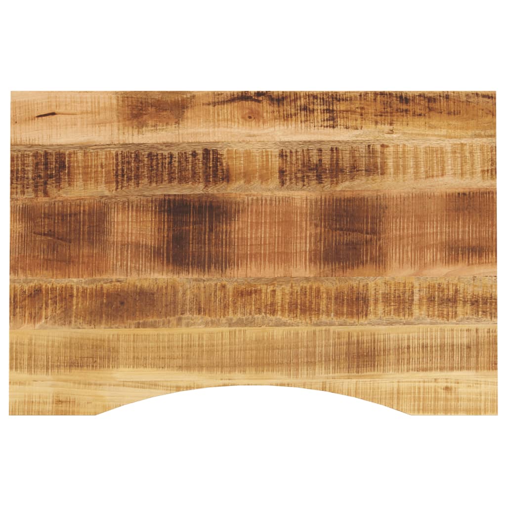 Desk Top with Curve 90x60x2.5 cm Solid Wood Rough Mango