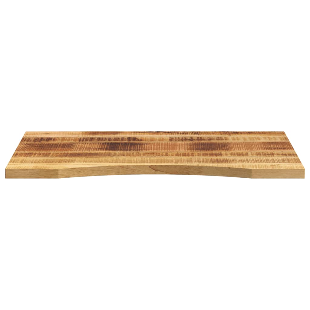 Desk Top with Curve 100x60x2.5 cm Solid Wood Rough Mango